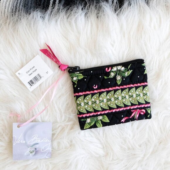 NWT! VERA BRADLEY "NEW HOPE" BREAST CANCER AWARENESS COIN PURSE - Picture 1 of 5